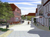 Cafe mit neuem Aussenbereich